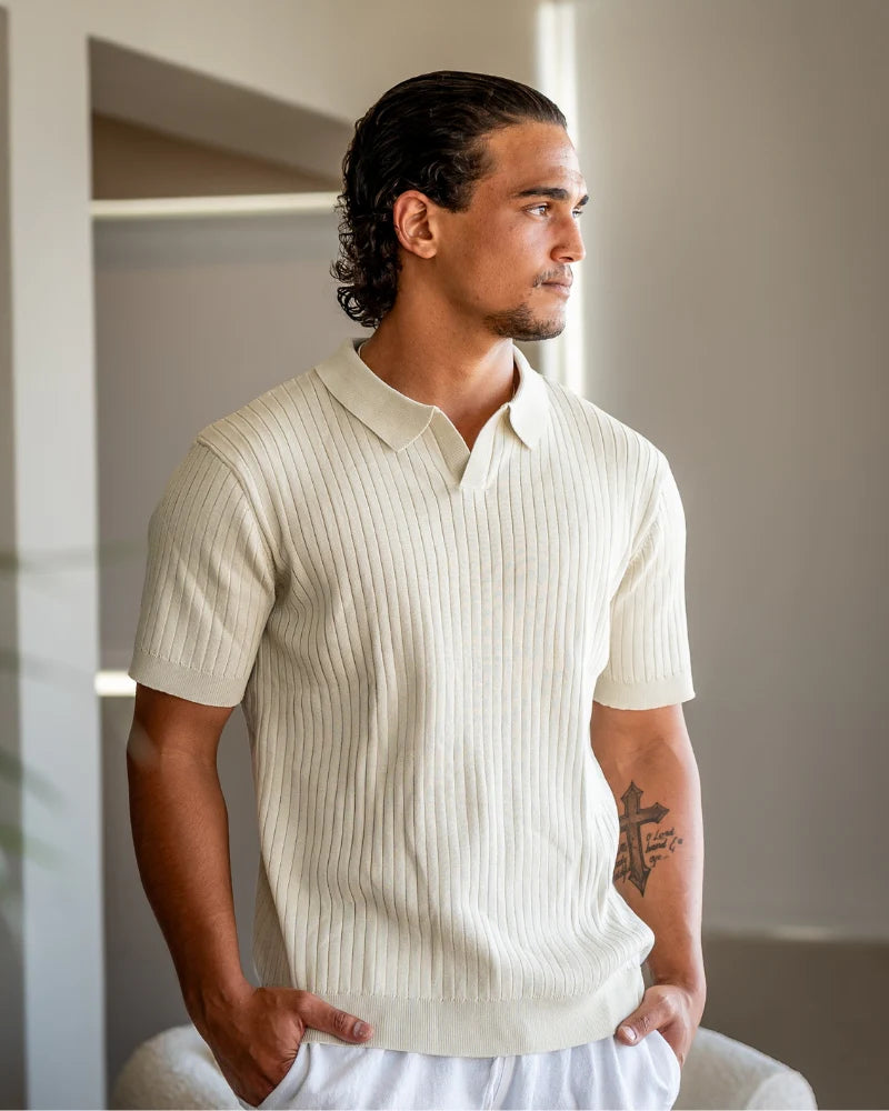Geripptes Poloshirt Algarve